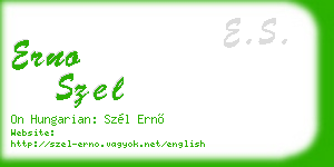 erno szel business card