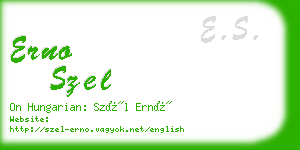 erno szel business card